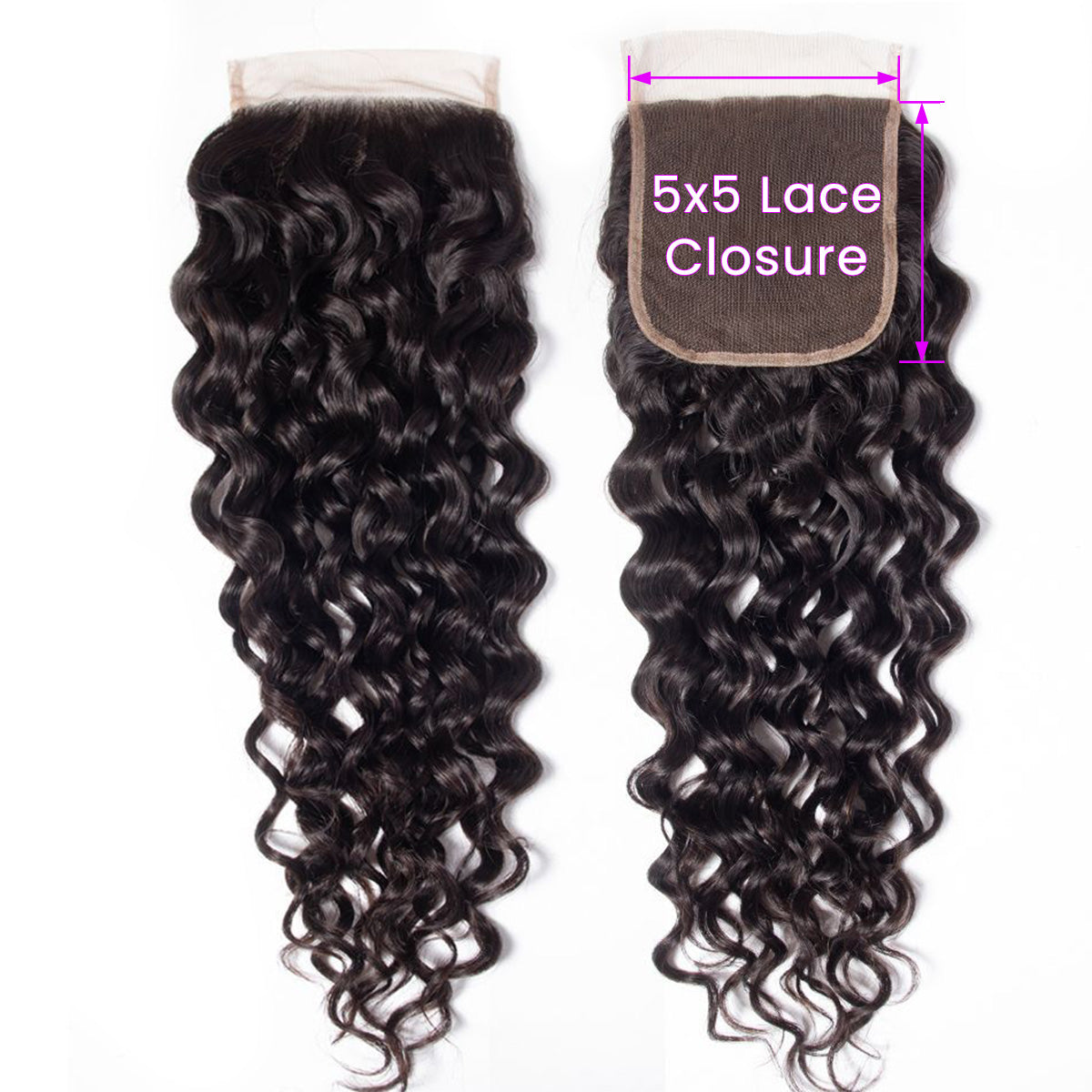 5X5 Transparent Lace Closure Soft Comfortable Thin